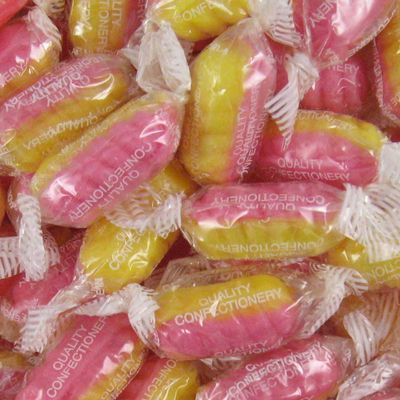 Rhubarb & Custard (Wrapped) 500g Share Bag by The Gourmet Sweet Company