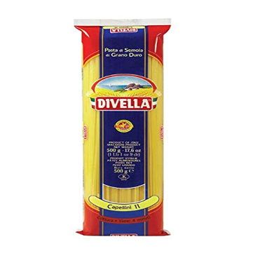 DIVELLA DURUM Wheat Semolina Pasta CAPELLINI 11 GR 500 X 36