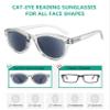 Eyekepper Cat Eye Reading Glasses for Women Oversize Ladies Readers - Grey Lens view 4