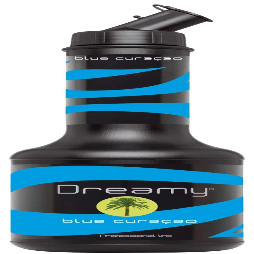 Dreamy Blue Curacao Pulp 95cl cocktail syrup, made with fresh natural orange, Prepare Cocktails Syrup, Mocktail Syrup, Smoothies, milkshakes
