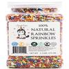 100% NATURAL RAINBOW SPRINKLES - NATURAL COLOR, DAIRY FREE, NUT FREE, GLUTEN FREE, SOY FREE, VEGAN, EGG FREE AND KOSHER ,1.5 LBS. CUPCAKE AND CAKE TOPPER,BULK CANDY, RESEALABLE CONTAINER,COLORFUL