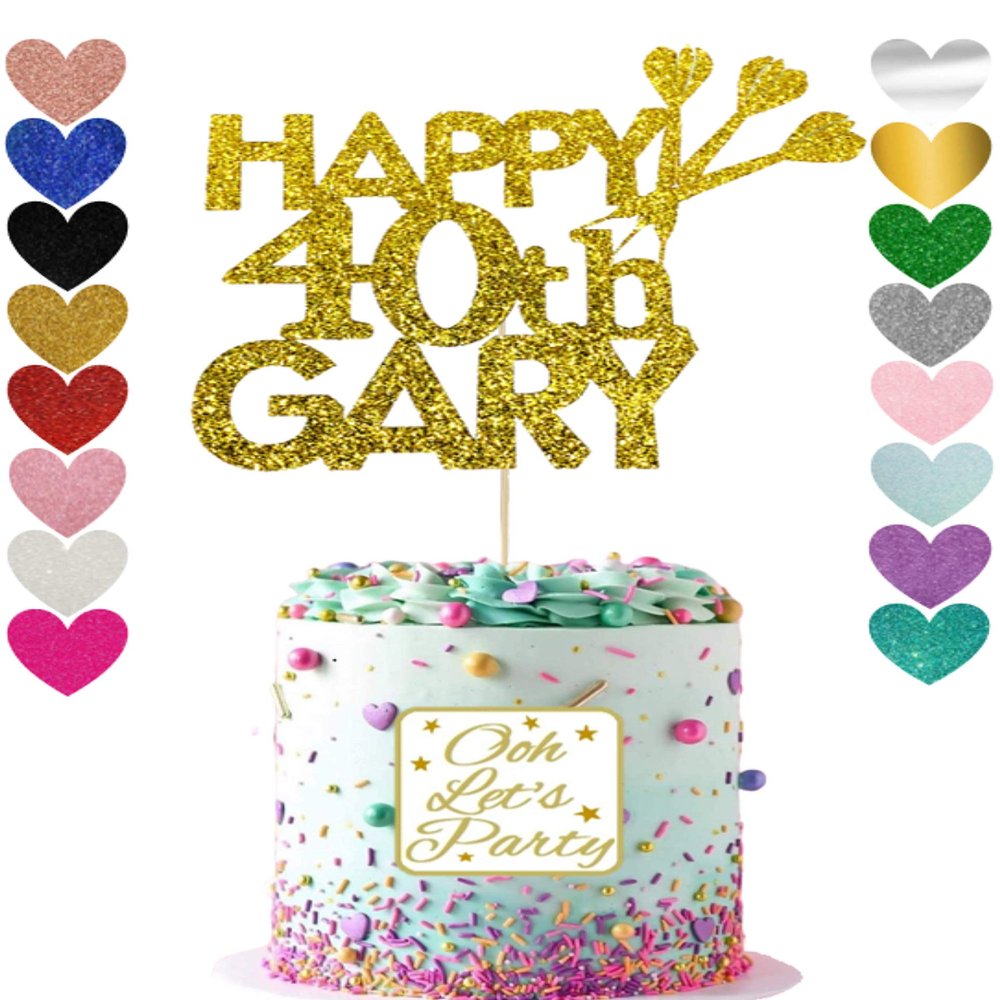 113. Personalised Darts Cake Topper