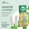 Biodegradable Mint Dental Tooth Lace Floss - 2X Refillable Flossers - 100% Organic Natural and Compostable Teeth Silk Spool - Waxed with Candelilla Wax & Eco-Friendly Zero Waste Packaging view 2