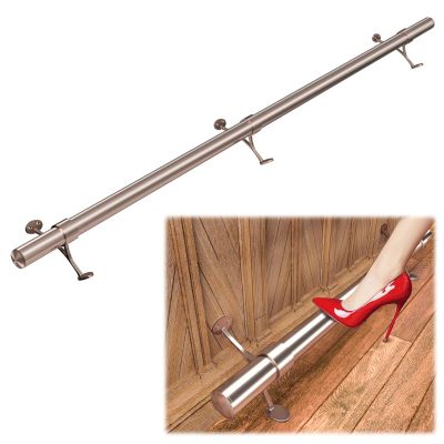 Muzata 6Ft Foot Rail Bar Rail Undercounter Mount Complete Kit 2'' OD, Antique Copper Plating Finish,T304 Stainless Steel HF20-PA4