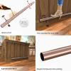 Muzata 6Ft Foot Rail Bar Rail Undercounter Mount Complete Kit 2'' OD, Antique Copper Plating Finish,T304 Stainless Steel HF20-PA4 view 3