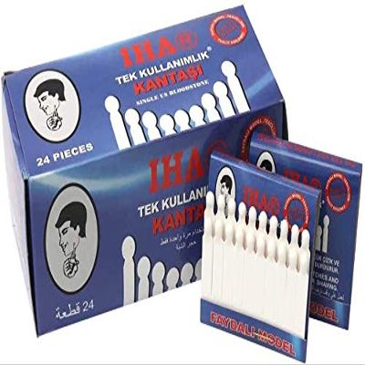 IHA STYPTIC Matches ALUM Pencil Sticks for Shaving Cuts - 24 Wallets of 480 matches