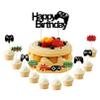 11 Pcs Video Game Happy Birthday Cake Toppers Cupcake Decorations Set Game Controllers Cake Decorations Picks for Man Or Kids Game Themed Birthday Party Supplies view 3