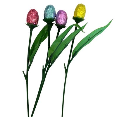 2 x BELGIAN MILK CHOCOLATE FOILED ROSE VALENTINES GIFT SPECIAL OCCASIONS (Tulips 12g)