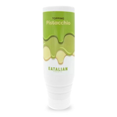 EATALIAN by AMZ BETTER Pistachio Flavoured Topping, Sweet Protein Cream in 300 gr Squeezer, Made in Italy, Pistachio Sauce Ideal for Decorating Ice Cream, Desserts and Dubai Chocolate