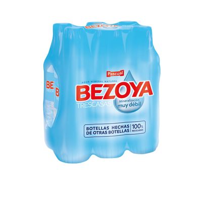 Bezoya - Natural Mineral Water - 6 x 1L - Without Gas - Recycled Bottle - Very Weak Mineralization