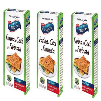 3X Lo Conte Le Farine Magiche Farina di Ceci for Farinata Chickpea Flour Gluten Free Italian Chickpeas 320g