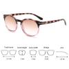 keepmore Fashion Round Frame Reading Glasses Women Men Tinted Lenses Presbyopia Eyeglasses Anti Fatigue Computer Eyewear +1.0 to +3.5 view 4