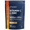 Vitamin C 1400mg and Zinc 40mg Tablets | 180 Count | High Strength Complex with Vitamin C as Ascorbic Acid | Immune Support | Suitable for Vegans | by Horbaach view 1