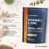 Vitamin C 1400mg and Zinc 40mg Tablets | 180 Count | High Strength Complex with Vitamin C as Ascorbic Acid | Immune Support | Suitable for Vegans | by Horbaach view 2