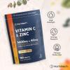 Vitamin C 1400mg and Zinc 40mg Tablets | 180 Count | High Strength Complex with Vitamin C as Ascorbic Acid | Immune Support | Suitable for Vegans | by Horbaach view 4