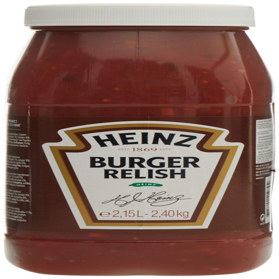 Heinz Burger Tomato Relish, 2.15Ltr