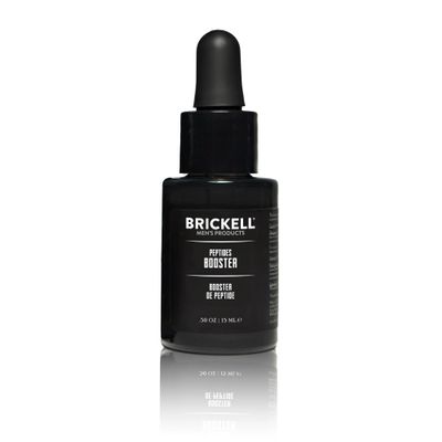 Brickell Mens Protein Peptides Booster Serum for Men, Natural and Organic Protein Peptides Booster for Face to Firm and Restore Skin, Boost Collagen Production and Fight Aging, Unscented, 15 mL