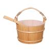 Dailymall 4L Sauna bucket Wooden Sauna Bucket with Ladle Sauna Starter Set Natural for Sauna Bathroom view 1