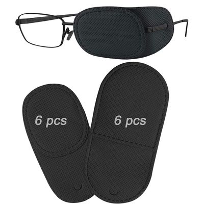 THSIREE 12PCS Eye Patches for Adults Kids, Medical Eye Patch for Glasses, Treat Lazy Eye Amblyopia Strabismus Patch, 2 Size Black