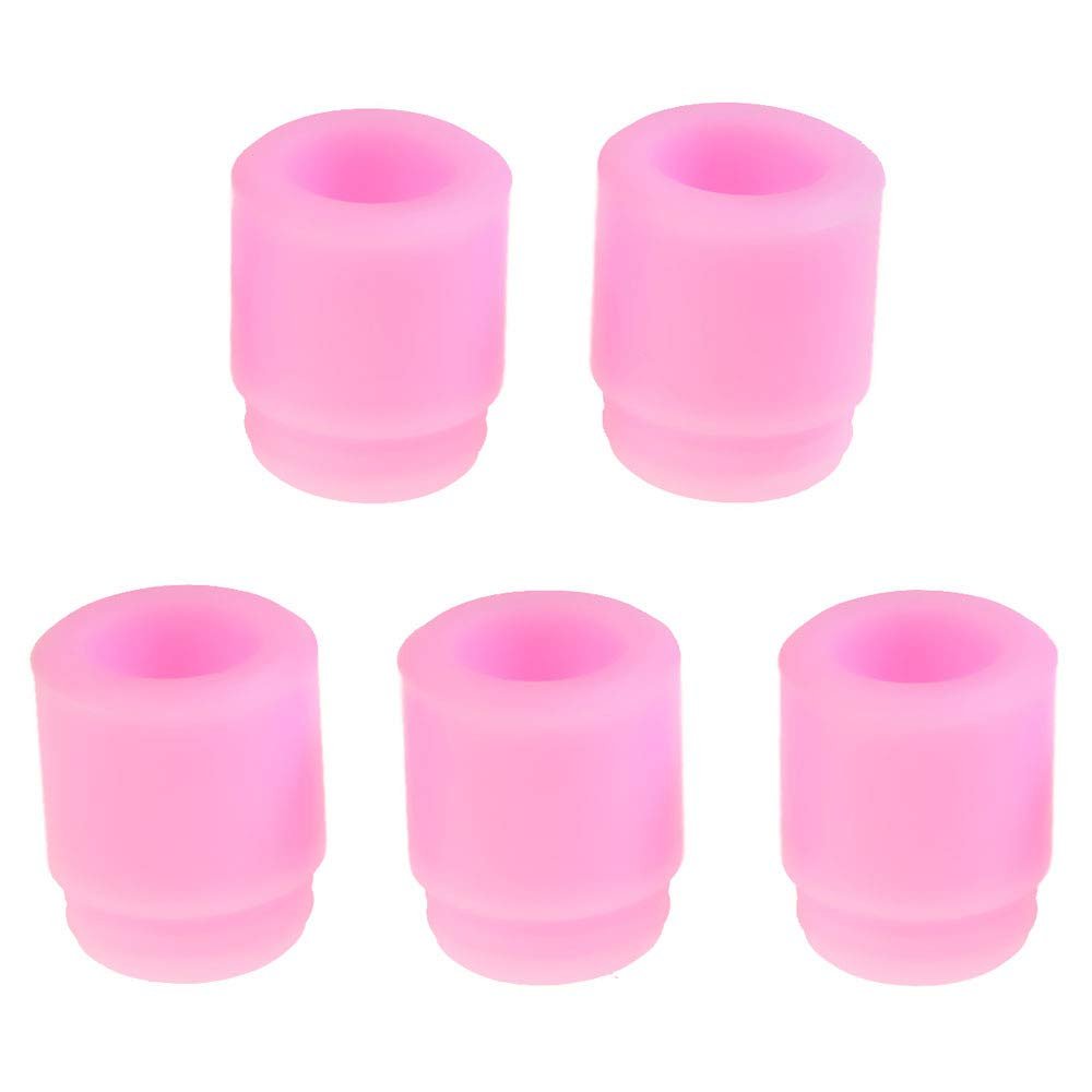 Armerah 810 Drip Tip eCig Mouthpiece Short/Wide Silicone 5 Pack Pink