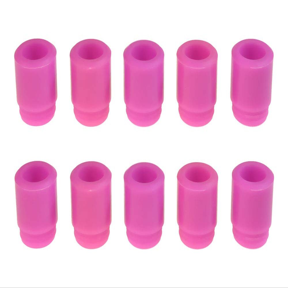 Armerah 810 Drip Tip eCig Mouthpiece Short/Wide Silicone 10 Pack Purple