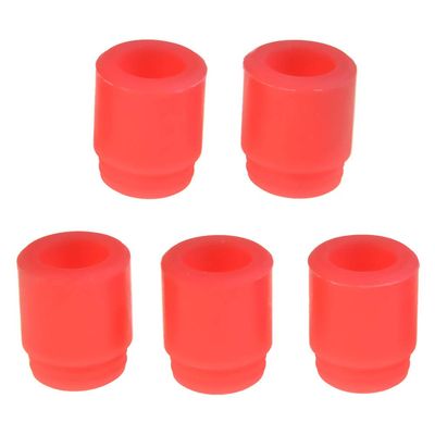 Armerah 810 Drip Tip eCig Mouthpiece Short/Wide Silicone 5 Pack Red