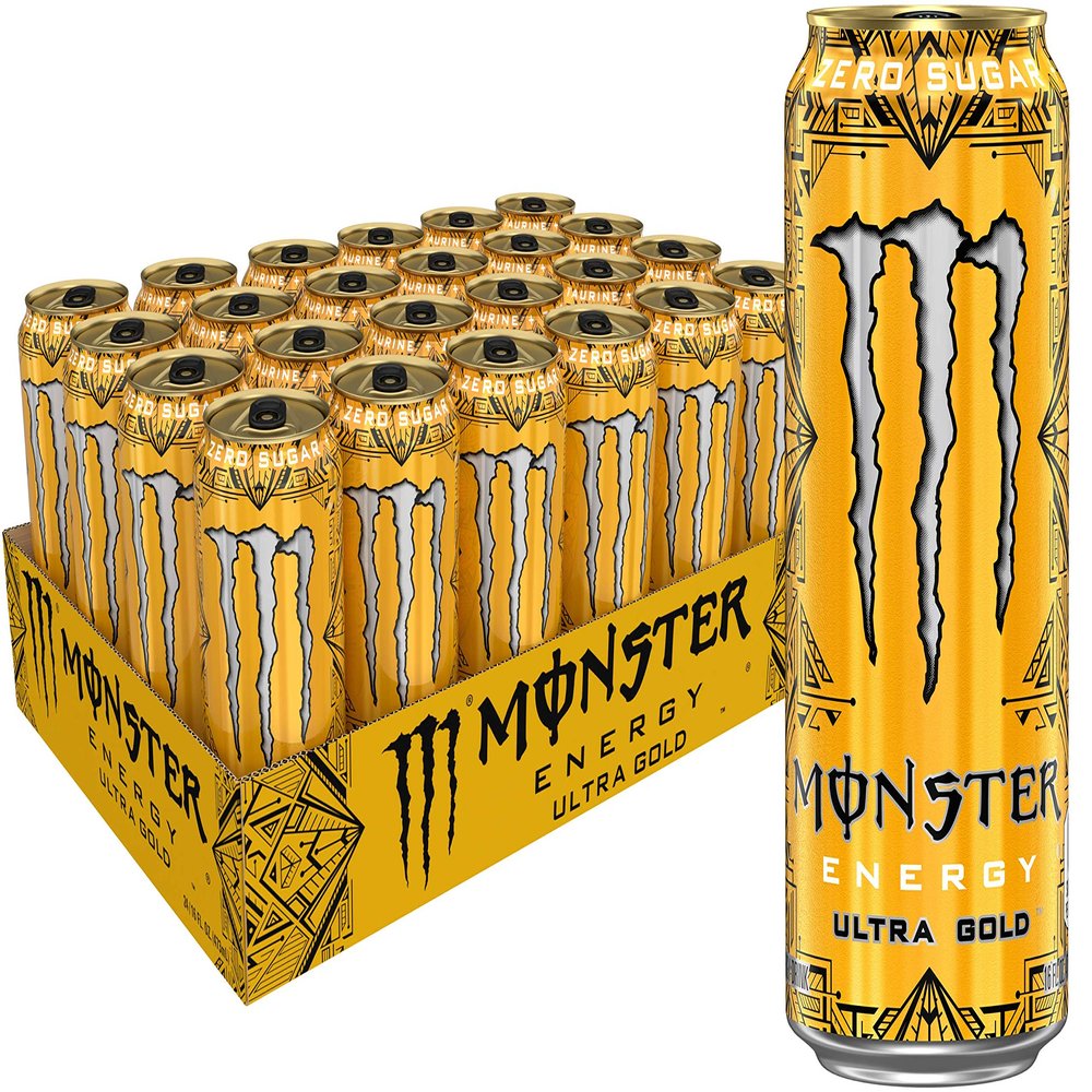 Monster Energy Ultra Gold, Sugar Free Energy Drink, 16 Ounce