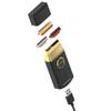 Gamma+ Uno Mini-Sized Travel Cordless Mens Single Foil Shaver, Micro-USB Rechargeable for Shorter Facial Stubble, Black view 3