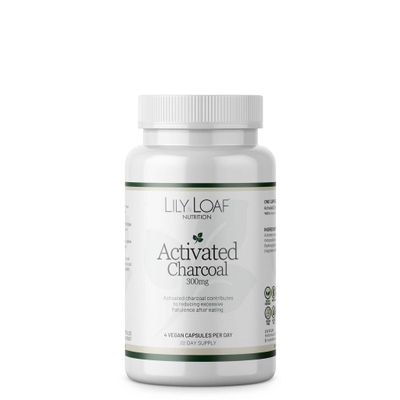 Activated Charcoal Gluten Free - Binds Digestive Waste and Reduces Gas - 22-Day Supply - 90 Vegan Capsules