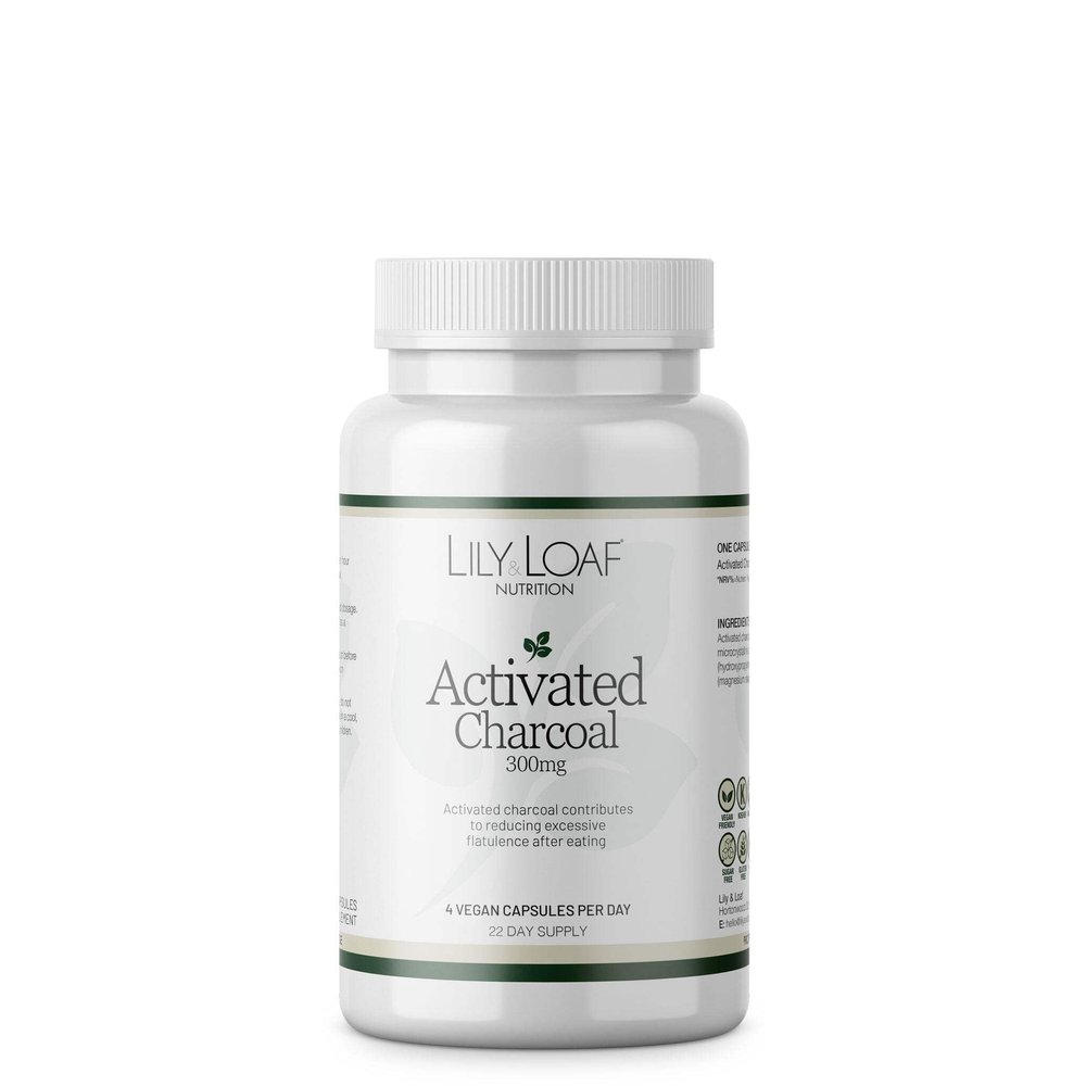 Activated Charcoal Gluten Free - Binds Digestive Waste and Reduces Gas - 22-Day Supply - 90 Vegan Capsules