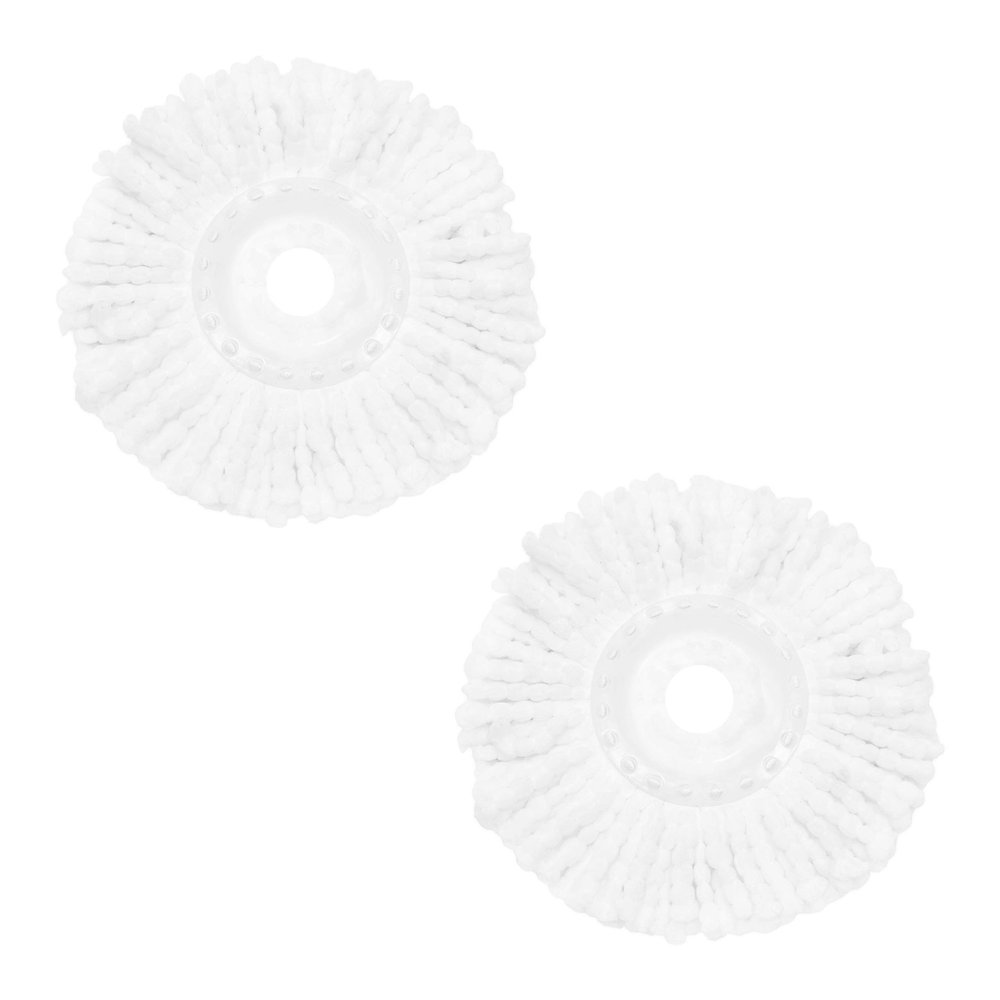 BLACK+DECKER BXFM0003GB 2pk Spin Mop Refill Heads, Suitable for Hard Floors, Super Absorbent Microfibre, Compatible with Black+Decker Spin Mop
