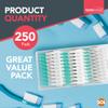 SOL 250pcs Dental Floss Picks, Green Silicone Sticks and Interdental Tooth Brushes for Human Teeth Cleaning, Plastic Toothpicks with Dual Design, Non-Slip Handle, Portable Tool for Teeth Care Flossing view 3