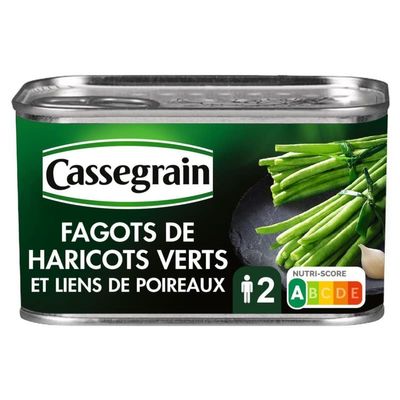 Cassegrain - Bundles of Green Beans Extra Fine and His Leek from Link 220G - Lot of 4