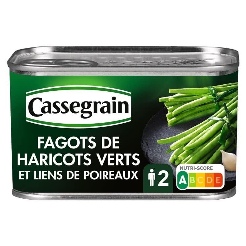 Cassegrain - Bundles of Green Beans Extra Fine and His Leek from Link 220G - Lot of 4