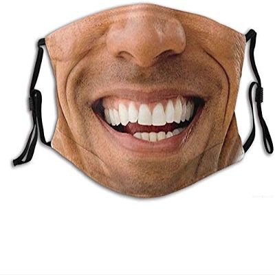 CAIRUO Funny Mustache Face Mask Scarf, Washable & Reusable Bandana With 2 Filters, For Men & Women Party Cosplay