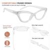 Eyekepper Cat-eye Style Reading Glasses for Women Chic Readers - Transparent +2.50 view 4