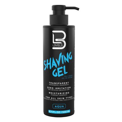 L3VEL3 Shaving Gel - Aqua For Men 16.9 oz Gel