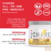 PhD Charge, All in One Pre Workout Powder with Creatine for Women and Men, Rich in Beta Alanine, High Caffeine for pre-Workout, Sherbert Lemon Flavour, 20 Servings Per 300g Bottle view 3