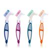 Denture Brush 1/2Pcs,Portable Double Head Denture Brush Set 4 Colors Brushes with Multi-Layered Bristles and Dual Angled Brush Heads view 2