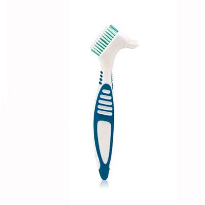 Denture Brush 1/2Pcs,Portable Double Head Denture Brush Set 4 Colors Brushes with Multi-Layered Bristles and Dual Angled Brush Heads