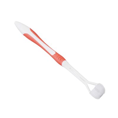 Flybloom Multicolor Three-Sided Toothbrushes Travel Toothbrushes for Adults and Children(Red)
