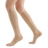 3 Pairs Zipper Compression Socks for Women 20-30 mmHg Open Toe Firm Support Graduated Varicose Veins Knee High Stockings Hosiery for Edema, Swollen, Pregnancy, Recovery view 2