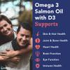 Cardio Omega 3 Fish Oil & Vitamin D3-1000mg, Norwegian Salmon Oil with EPA, DHA, DPA & Astaxanthin, No Fishy Aftertaste, Fatty Acids Supplement - 90 Capsules view 2