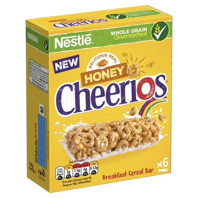 Nestl Honey Cheerios Cereal Bars 6x22g (Pack of 8)
