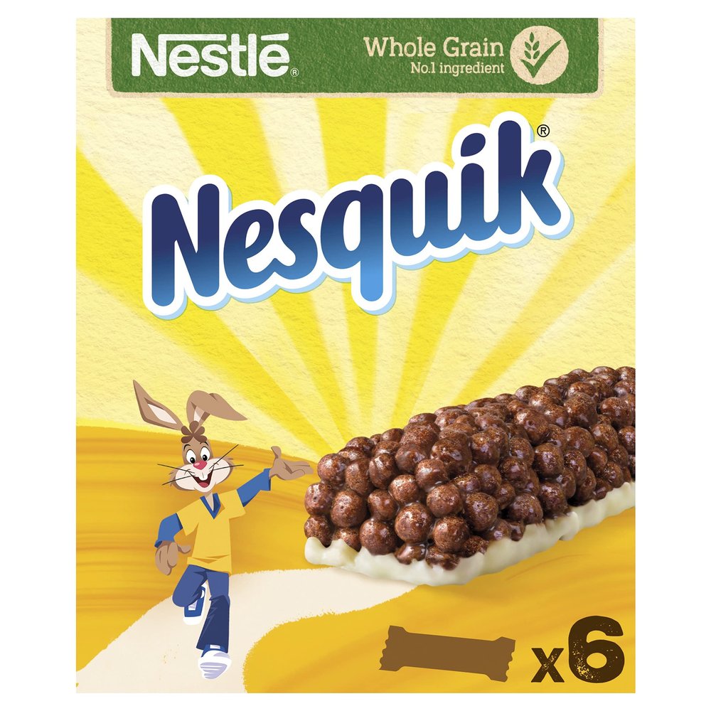 Nestl Nesquik Breakfast Cereal Bars 6x25g (Pack of 6)