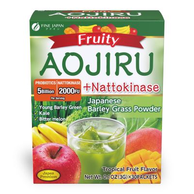 FIEN Japan Japanese Green Aojiru with Fruits and Natto Kinase (154 g / 30 Packets)