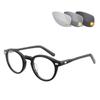 2021 Retro Transition Sunglasses, Photochromic Bifocal Reading Glasses UV400 Hyperopia Glasses Unisex,Black,+2.50 view 1