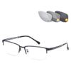 Progressive Photochromic Multifocal Reading Glasses, Near and Farsighted Reading Glasses, Men's and Women's Sunglasses,Blue,+1.50 view 1