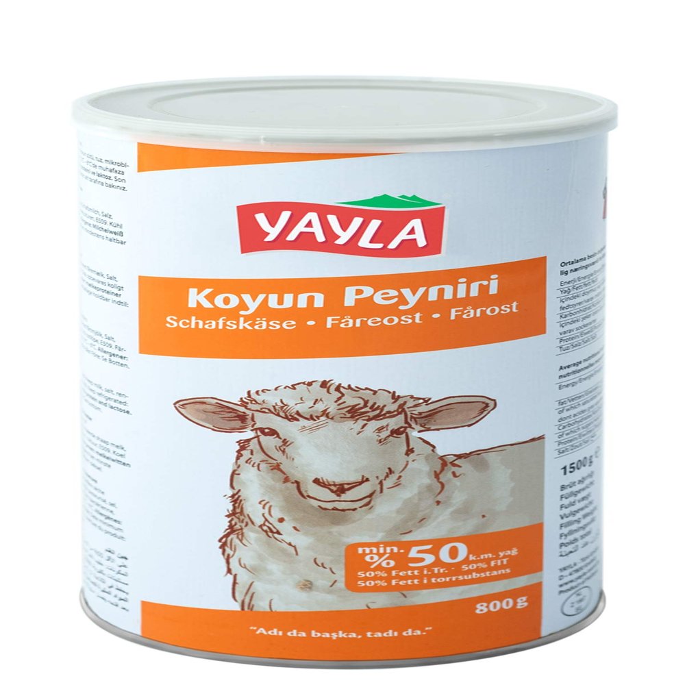 Yayla Sheep Cheese 50% Fat- Koyun Peyniri%50Yagli 800gr