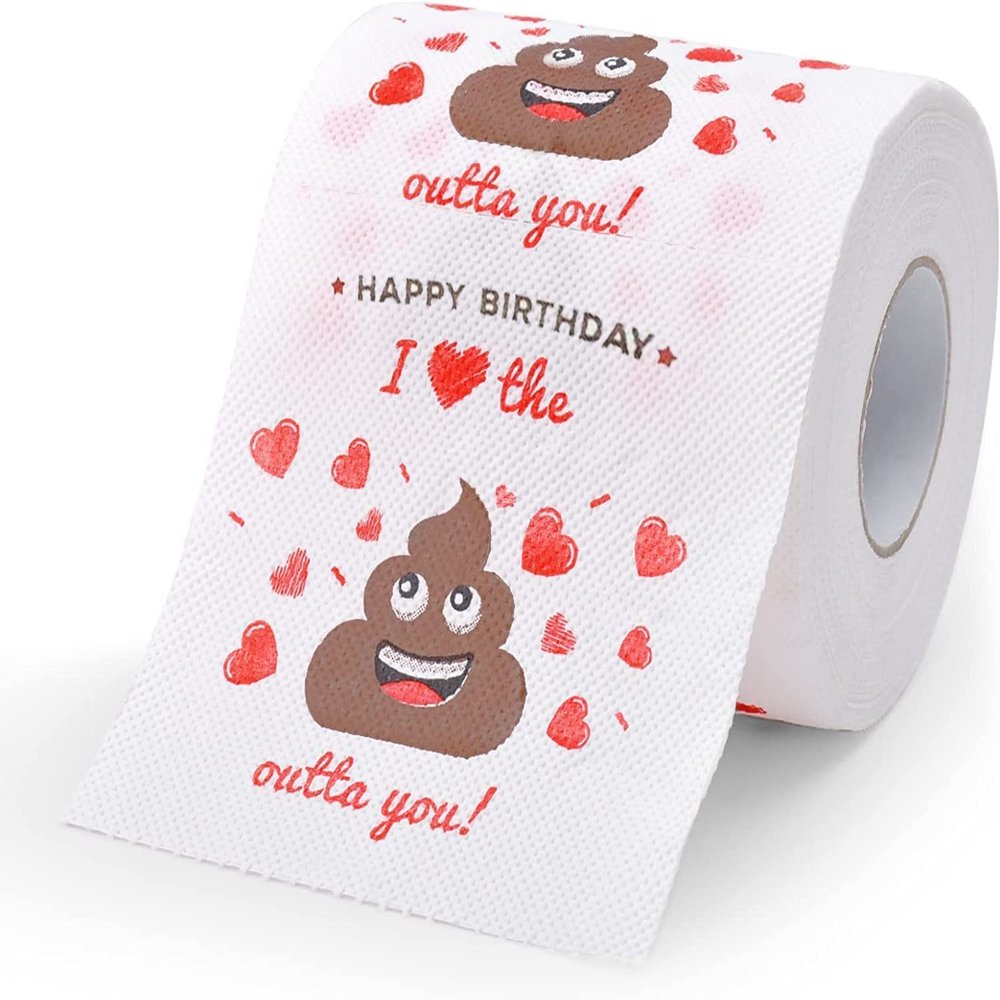 Birthday Gifts for Her/Him,Romantic Novelty Gifts Toilet Paper for Men/Women/Girlfriend/Boyfriend/Wife/Husband,Birthday Decor for Party Supplies,Funny Gag Gift Idea Poop 3 Ply Tissue Paper